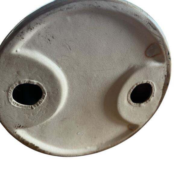 Ceramic Pillar Candle Holder Base Stand Pedestal Crackle Glaze Tan Retro Chic - Picture 9 of 12